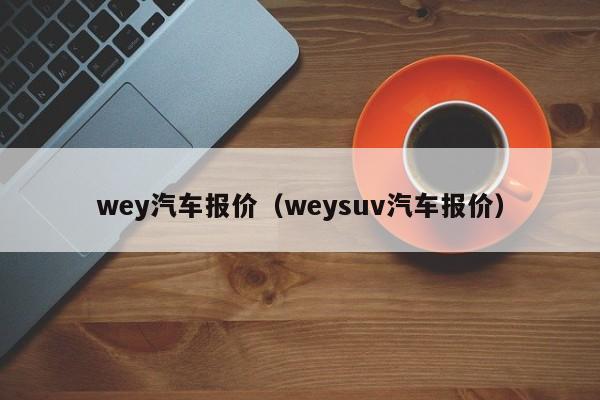 wey汽车报价（weysuv汽车报价）